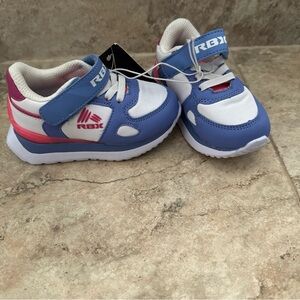 NWT RBX girls Sneaker (Toddler Girl) Size 6  purple/blue/white Velcro/laced